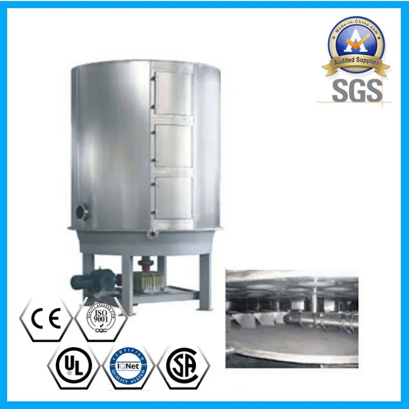 Bandeja de secagem rotativa contínua de grau alimentício/secador de disco rotativo/equipamento de secagem de placa para amido